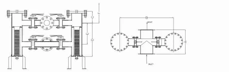 DP P Series BFV OL Serie Engineering Diagram Blueprint